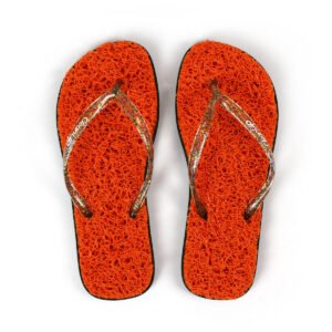 flat slim red slippers