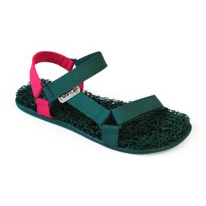 Home female sandal green and pink